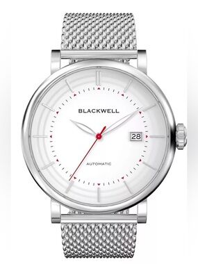 BLACKWELL automatic Silver Tone Dial with Silver Tone Steel Mesh Watch Mens